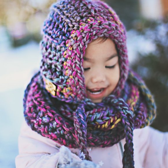 0-6 Baby Crochet Pixie Bonnet | Unicorn, pink, Chunky Bonnet, Kids Hat, Bonnet, - Picture 5 of 5